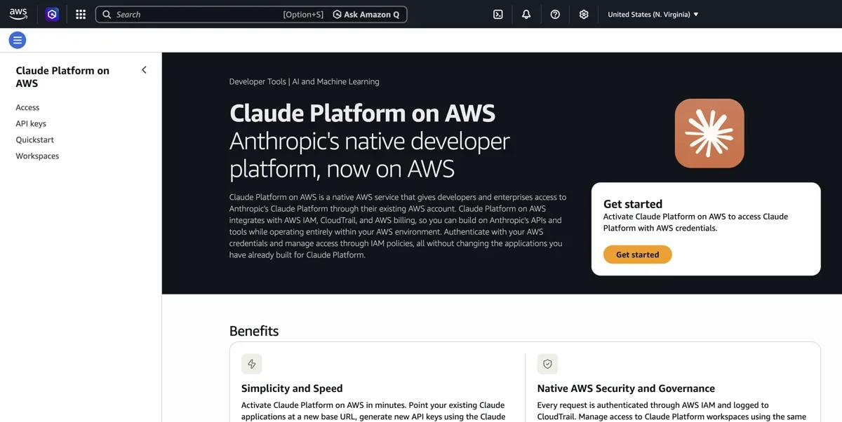 AWS의 Claude Platform 소개: AWS 계정을 통한 Anthropic의 네이티브 Claude Platform 시작하기