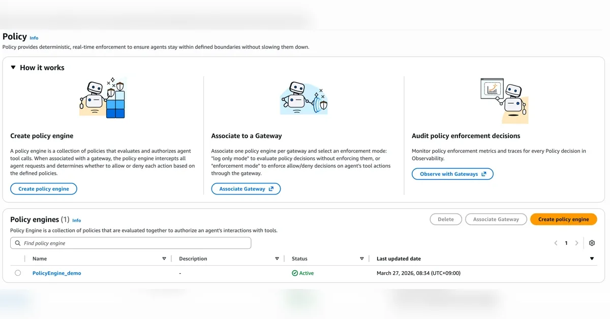 Agentic AI 기반 플랫폼 –  Part3 : AgentCore Policy, Evaluation, Observability로 기업 운영 체계 구축하기