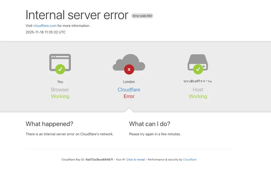 Cloudflare outage on November 18, 2025