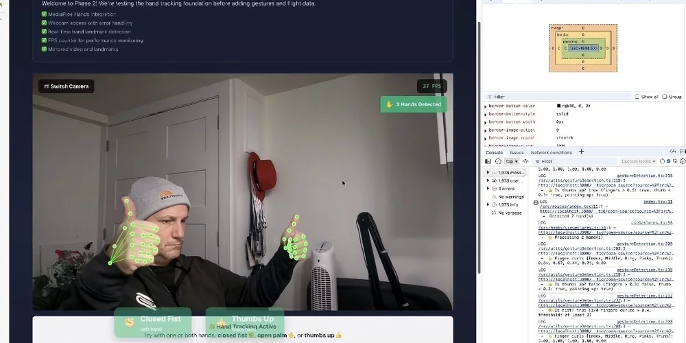 Advent of AI 2025 - Day 5: I Built a Touchless Flight Tracker You Control With Hand Gestures