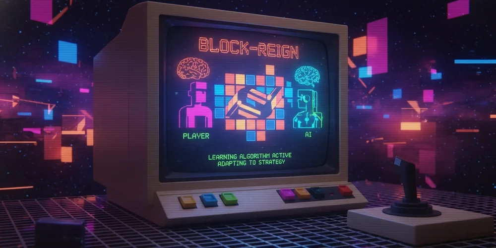 Block-Reign: A Player vs AI Grid Game That Learns From You