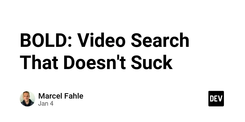 BOLD: Ask Your Video Library Anything