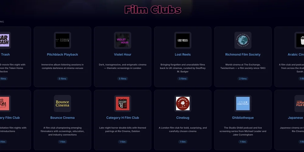 Making London's hidden film clubs discoverable