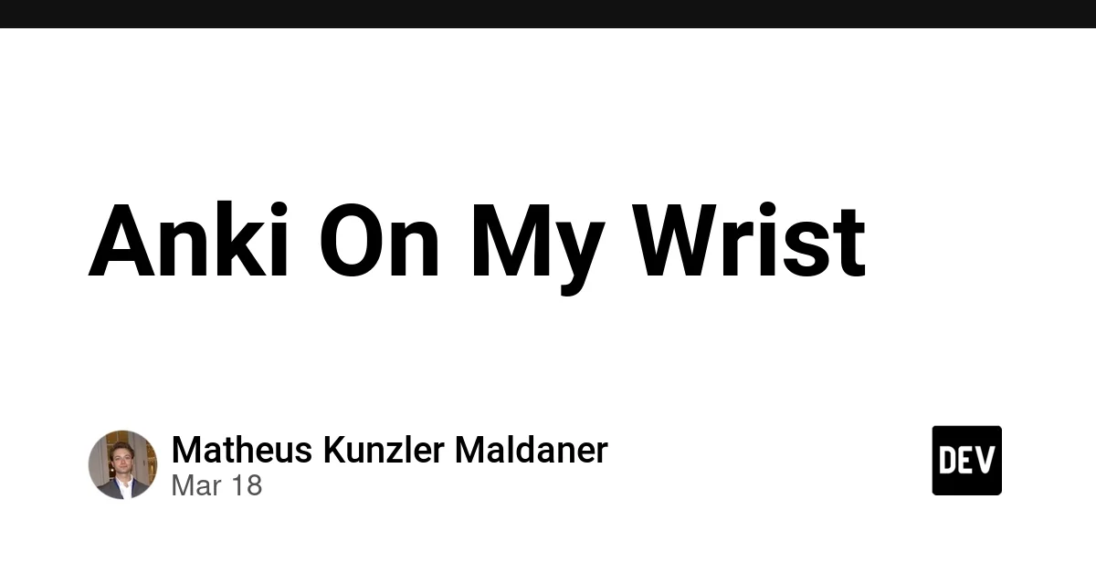 Anki On My Wrist