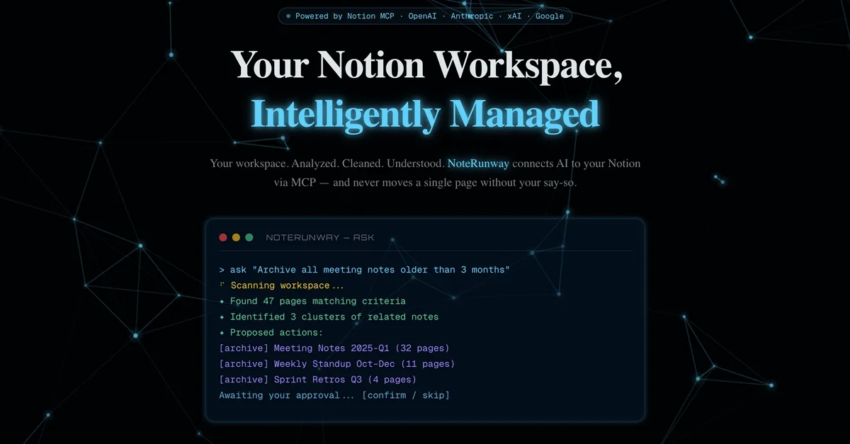 NoteRunway: Because Your Notion Workspace Deserves an Elite Crew