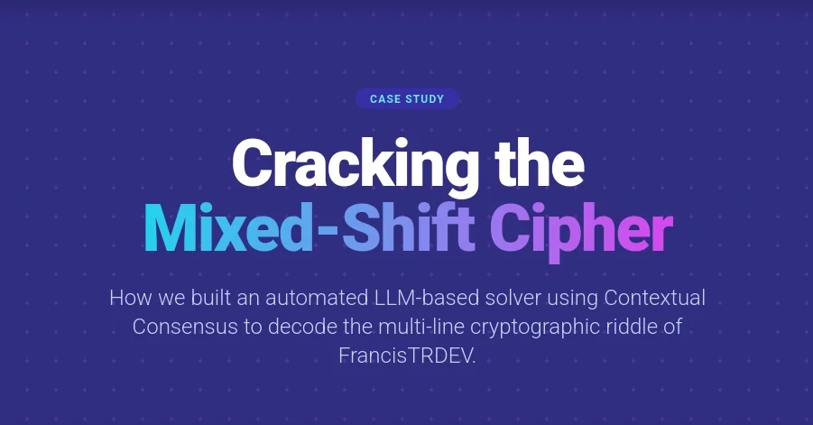A Case Study in Solving the Riddle of FrancisTRDEV