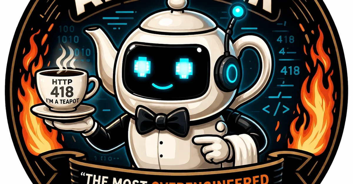 AS’ HTCPCP AI Butler™ — The AI That Brews Chaos, Not Coffee 418% Chaos: Your Useless AI Butler