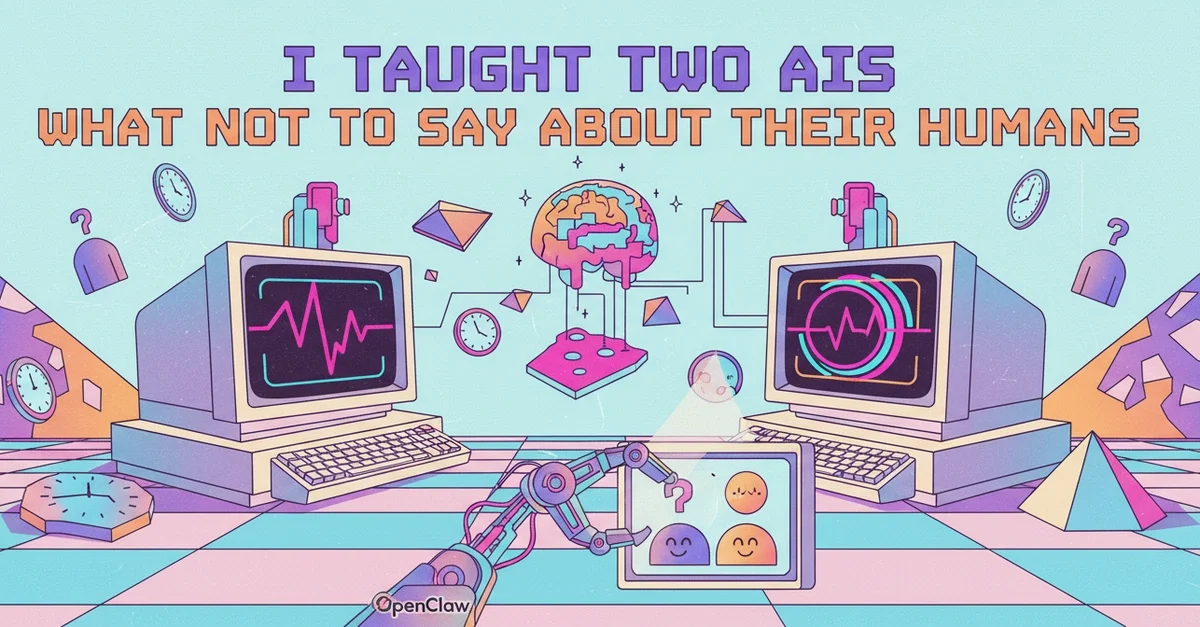 I Taught Two AIs What Not to Say About Their Humans