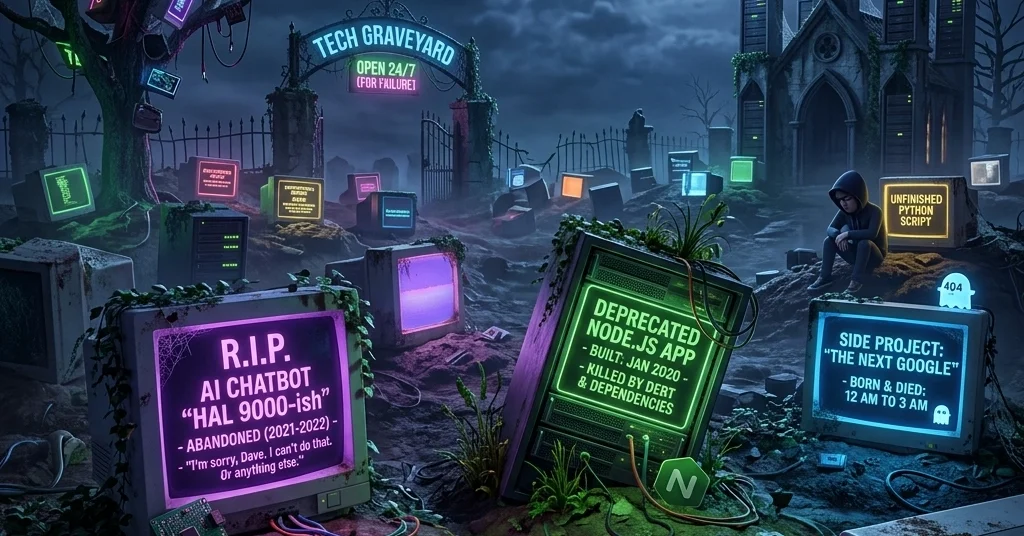 My GitHub Graveyard has 27 dead projects. Here is the brutal truth about why.