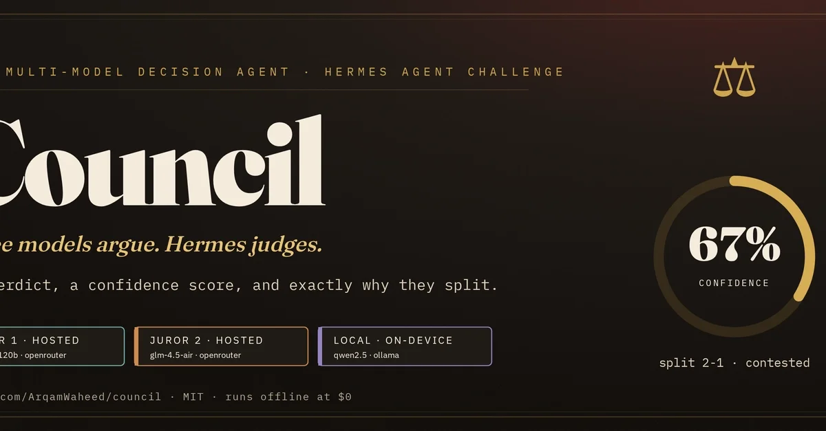 I Made My AI Models Argue, Then Let Hermes Be the Judge