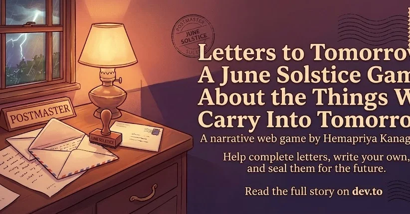 Letters to Tomorrow: A June Solstice Game About the Things We Carry Into Tomorrow