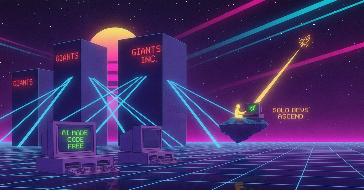 AI Made Code Free. So Why Are the Giants Still Winning? (And where solo devs actually beat them)