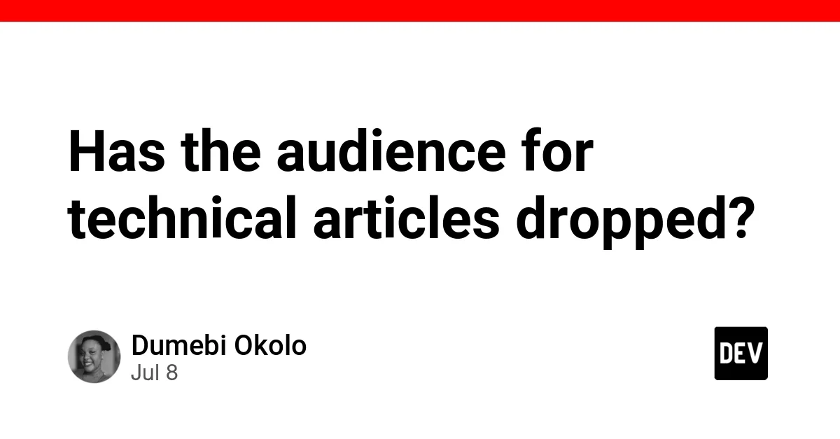 Has the audience for technical articles dropped?