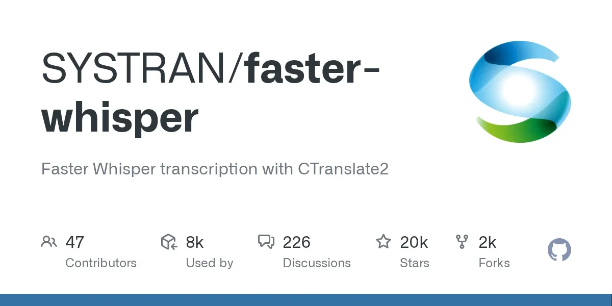 SYSTRAN / faster-whisper