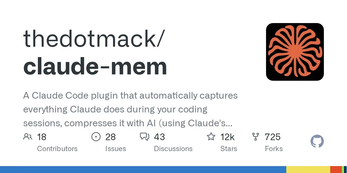 thedotmack / claude-mem