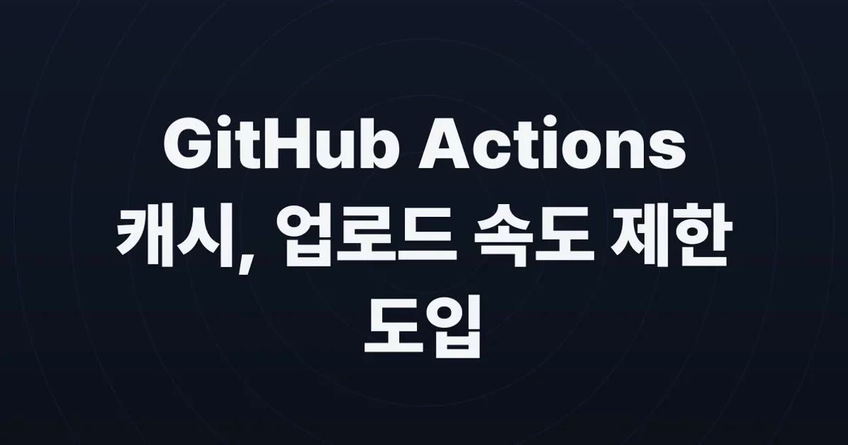 Rate limiting for actions cache entries