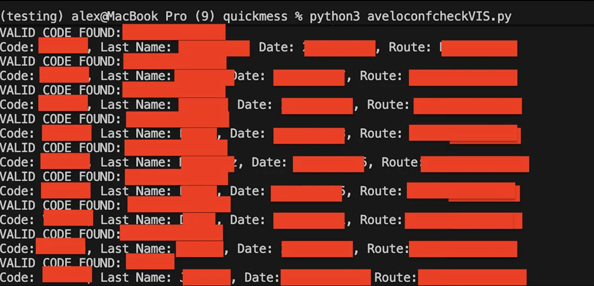 Reverse Engineering US Airline's PNR System and Accessing All Reservations
