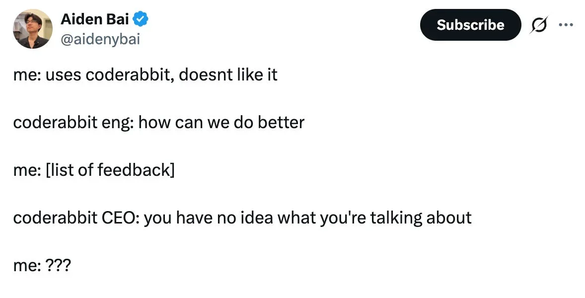When someone says they hate your product