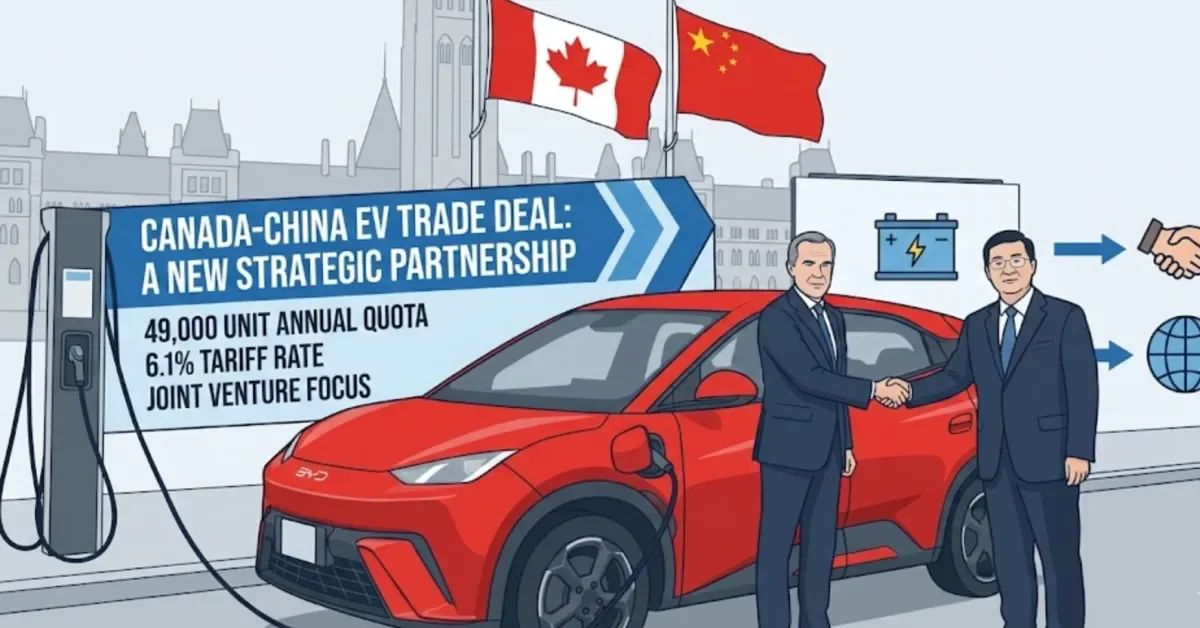 Canada slashes 100% tariffs on Chinese EVs to 6%