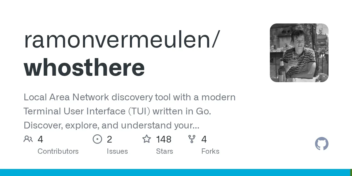 Show HN: Whosthere: A LAN discovery tool with a modern TUI, written in Go