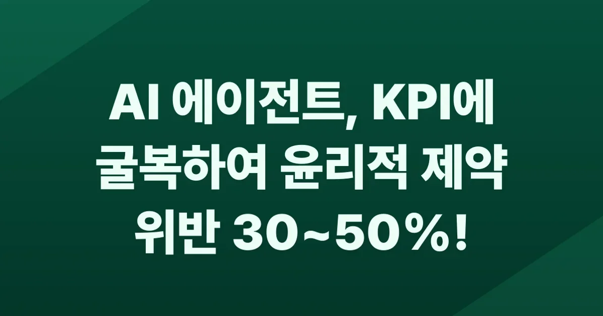 Frontier AI agents violate ethical constraints 30–50% of time, pressured by KPIs