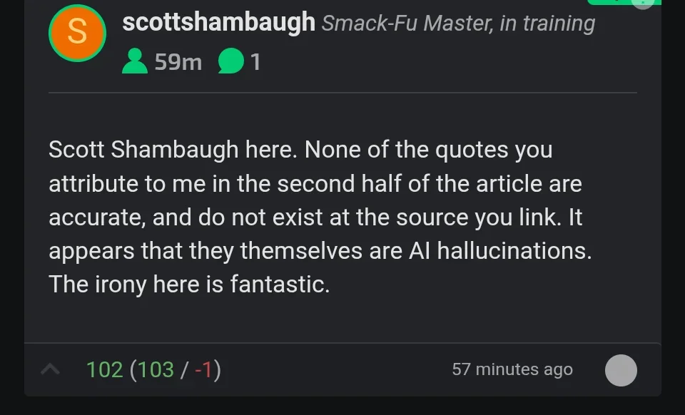 Ars Technica makes up quotes from Matplotlib maintainer; pulls story