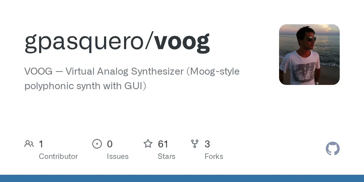 Show HN: VOOG – Moog-style polyphonic synthesizer in Python with tkinter GUI