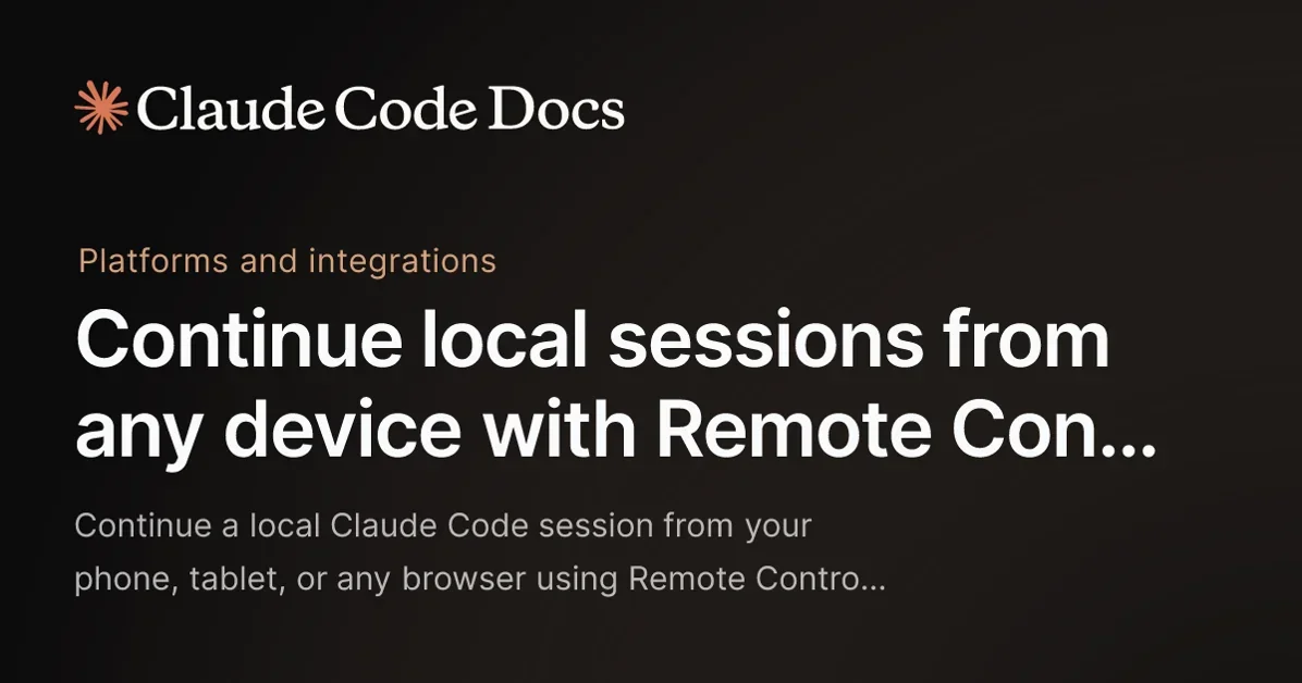 Claude Code Remote Control