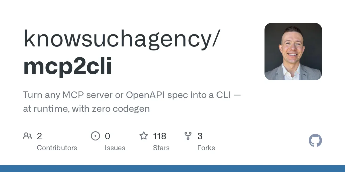 Show HN: Mcp2cli – One CLI for every API, 96-99% fewer tokens than native MCP