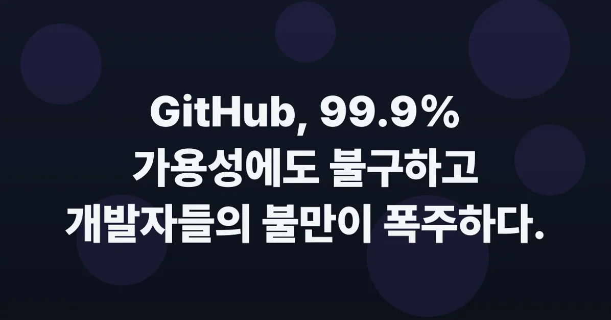 GitHub appears to be struggling with measly three nines availability