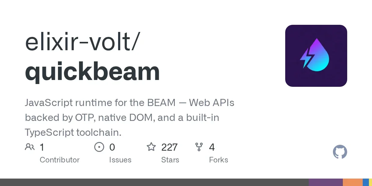 Show HN: QuickBEAM – run JavaScript as supervised Erlang/OTP processes