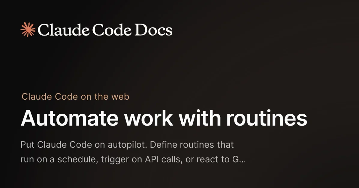 Claude Code Routines
