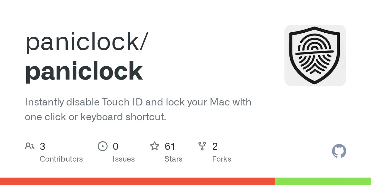 Show HN: PanicLock – Close your MacBook lid disable TouchID –> password unlock
