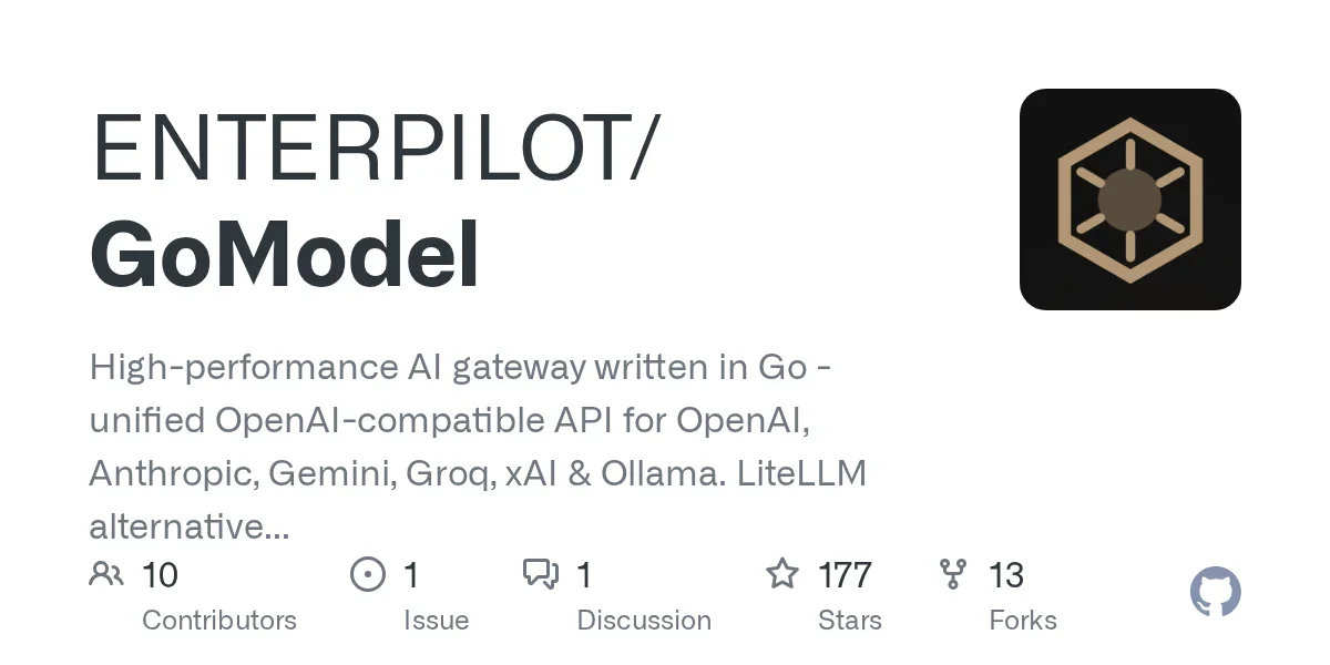 Show HN: GoModel – an open-source AI gateway in Go; 44x lighter than LiteLLM