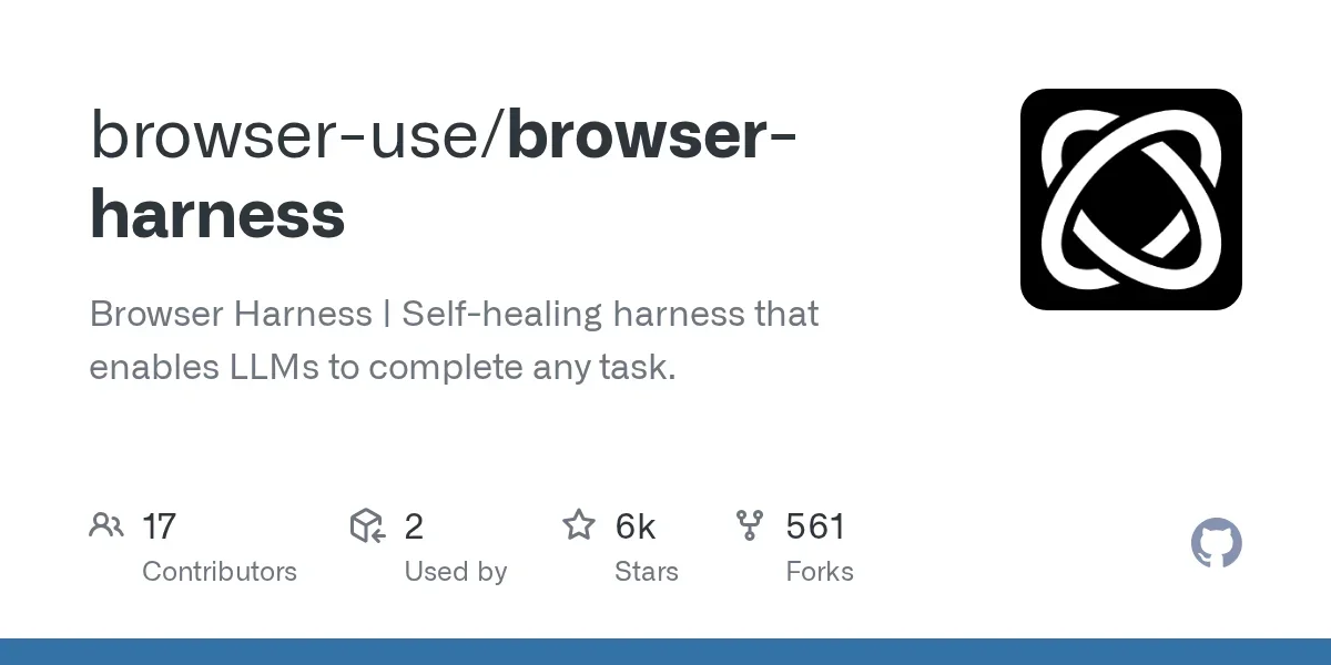 Show HN: Browser Harness – Gives LLM freedom to complete any browser task