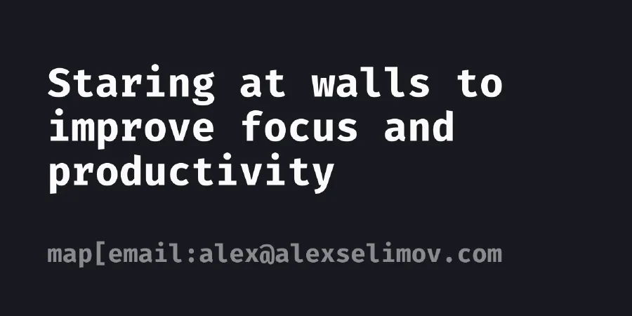 Men who stare at walls