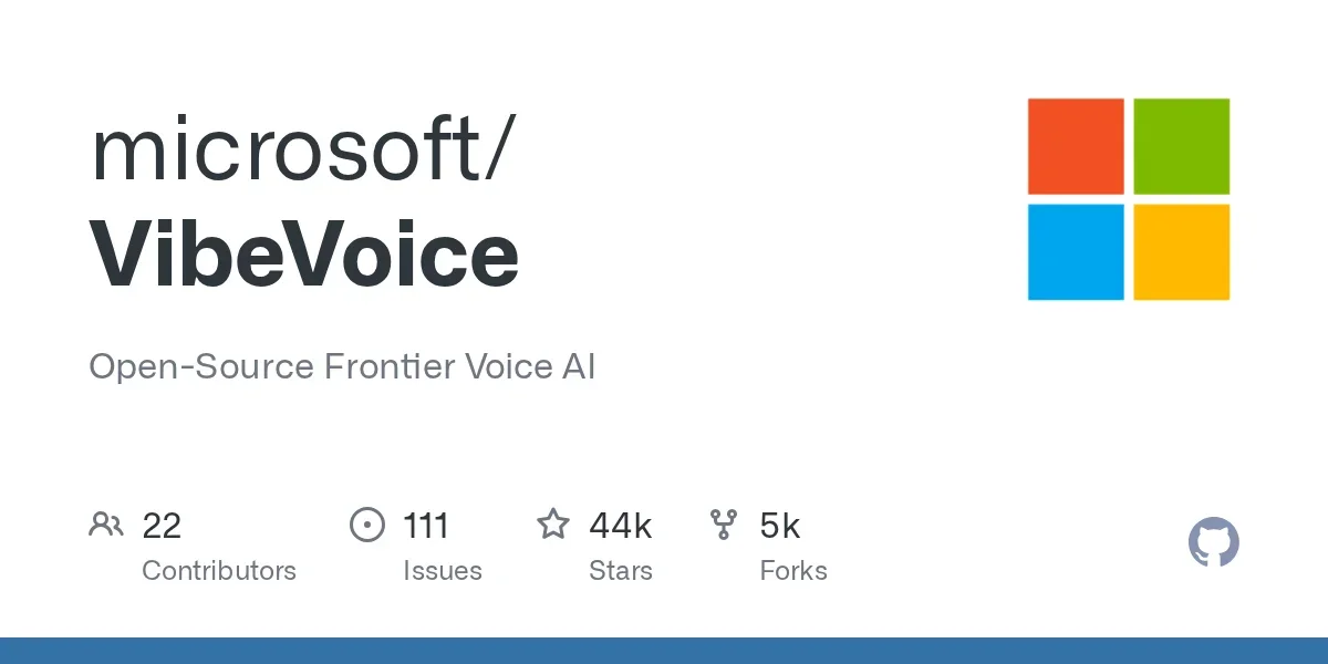 Microsoft VibeVoice: Open-Source Frontier Voice AI