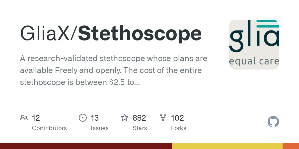 An open-source stethoscope that costs between $2.5 and $5 to produce
