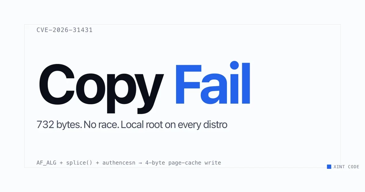 Copy Fail – CVE-2026-31431