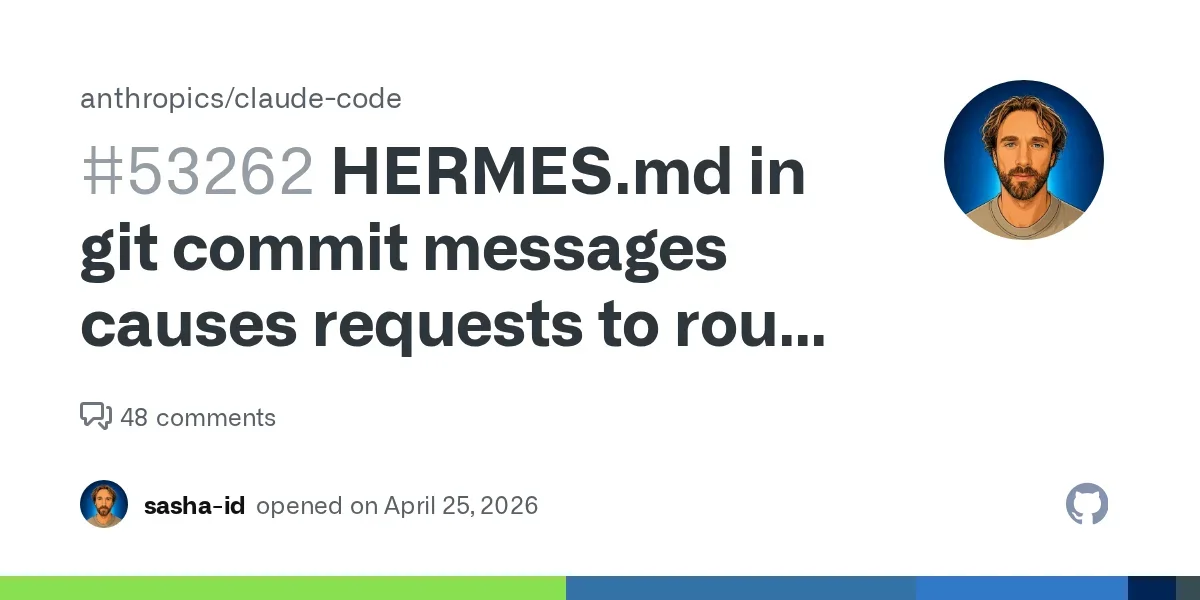 HERMES.md: Anthropic bug causes $200 extra charge, refuses refund