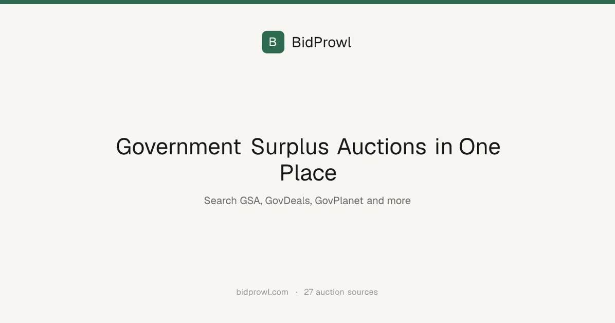 I aggregated 28 US Government auction sites into one search