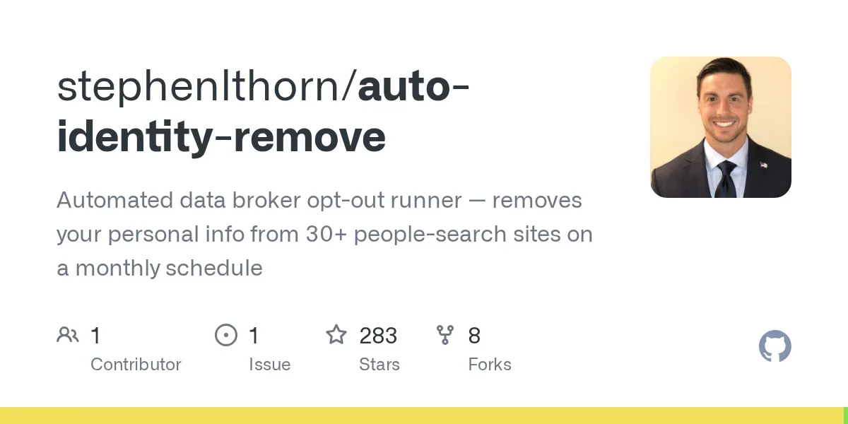 I automated opt-outs for 500 data broker sites (open source)