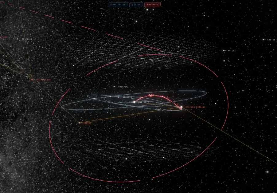 Project Hail Mary – Stellar Navigation Chart