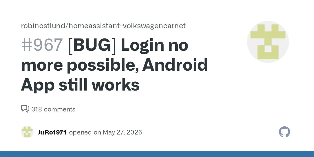 Volkswagen blocks Home Assistant by requiring client assertion