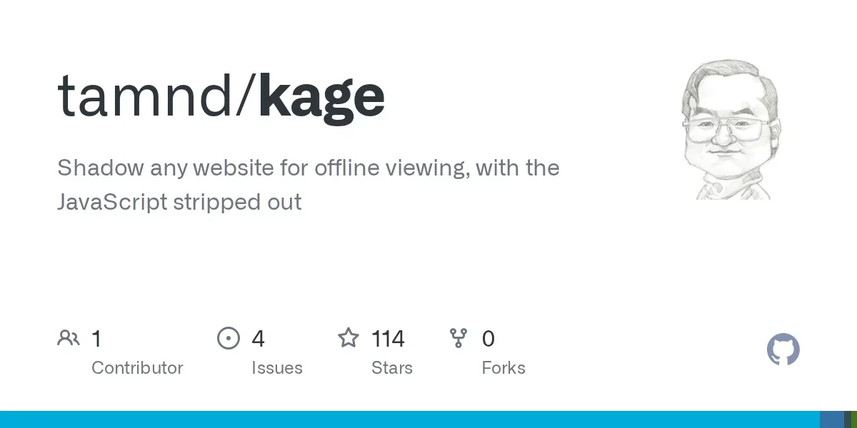 Show HN: Kage – Shadow any website to a single binary for offline viewing