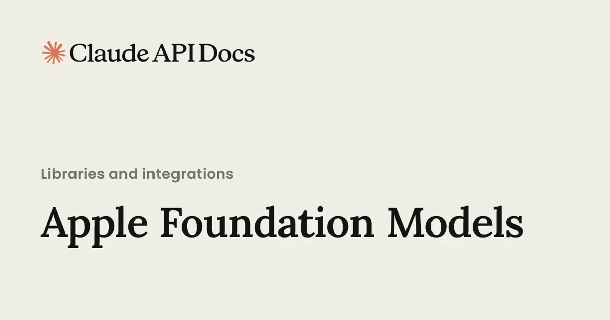 Apple Foundation Models