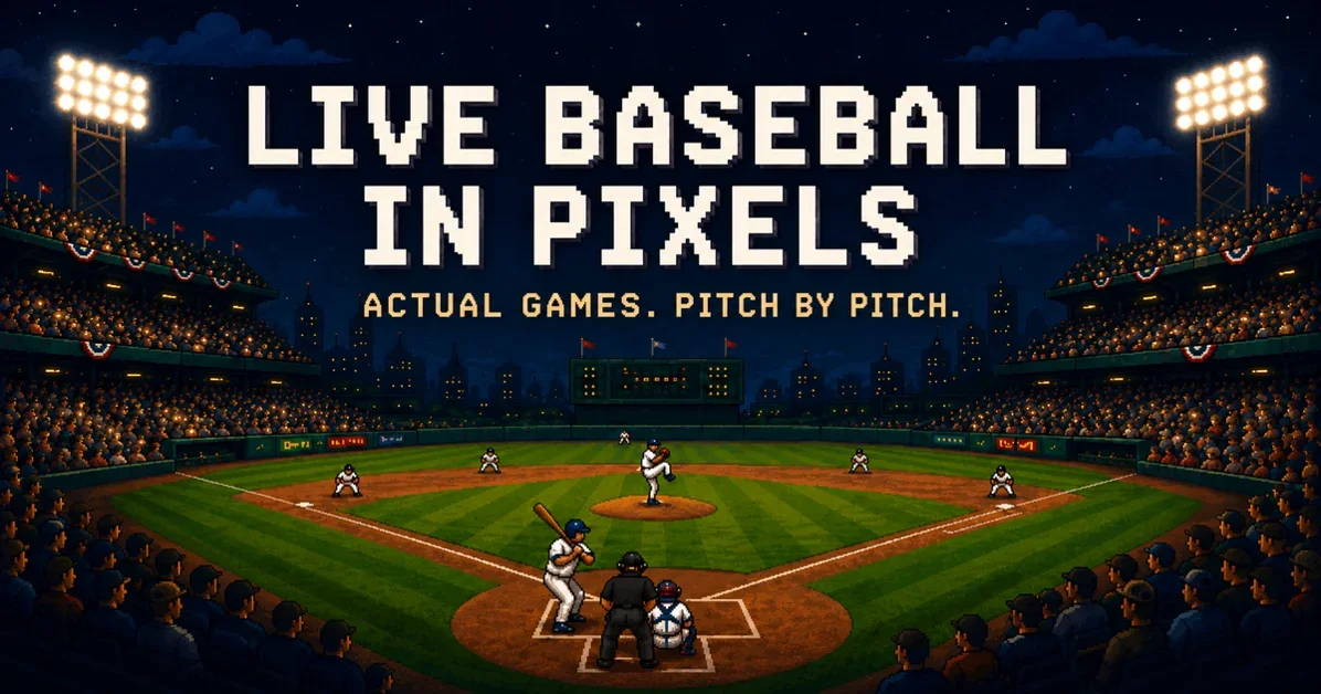 Show HN: An 8-bit live gamecast for baseball