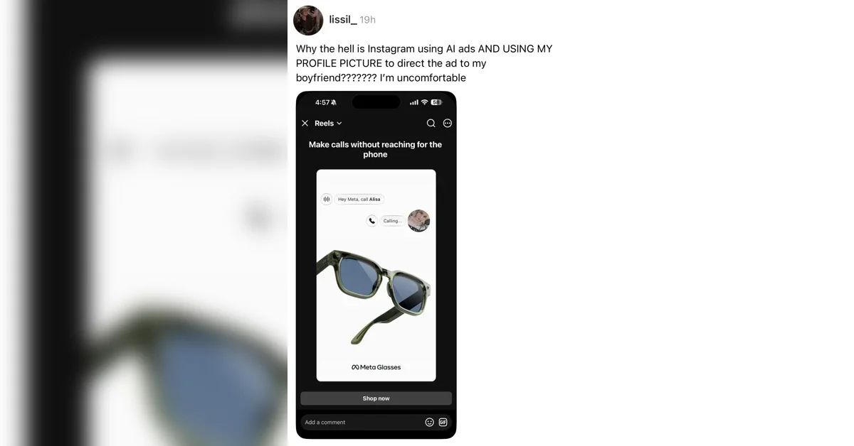 Instagram is incorporating users' photos in ads for Meta Glasses
