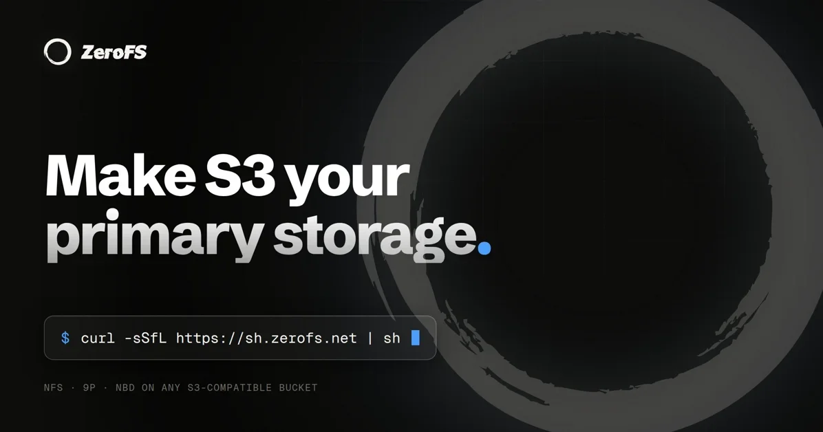 Show HN: ZeroFS – A log-structured filesystem for S3