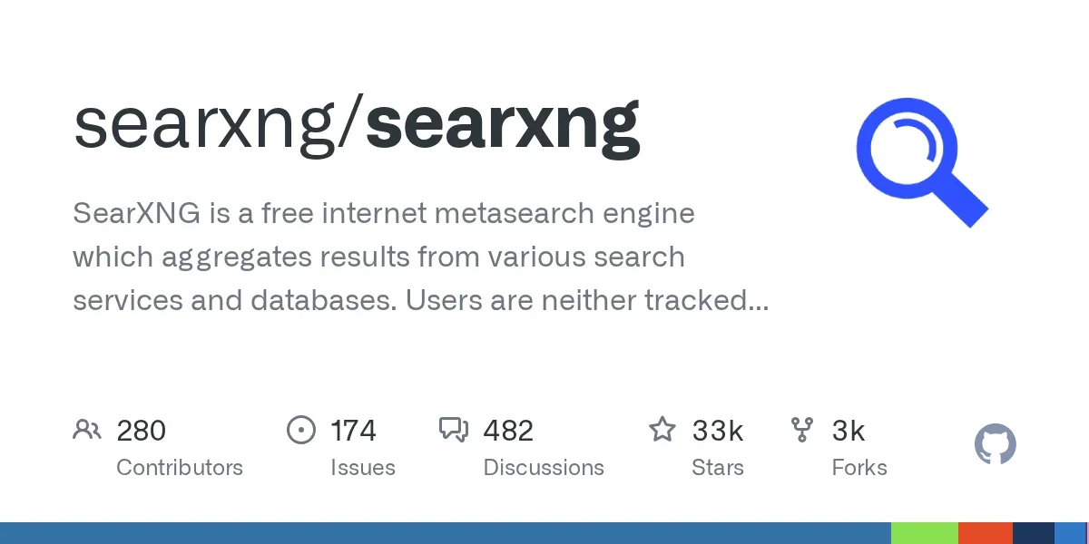 SearXNG: A free internet metasearch engine